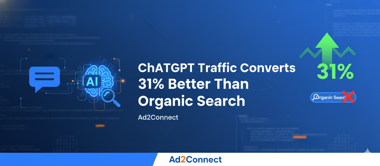 ChatGPT Traffic Converts 31% Better Than Organic Search