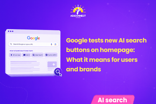 Google Tests AI Search Buttons on Homepage: Impact on SEO & Marketing