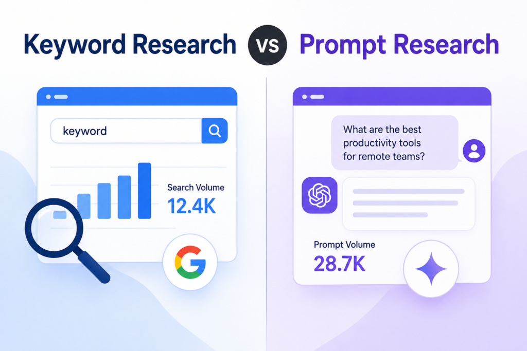 Keyword Research vs Prompt Research
